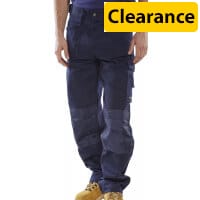 Beeswift Premium Work Trousers With Multipurpose Holster Pockets 40 inch Waist with Regular Leg Navy Blue Ref CPMPTN40