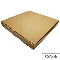 Disposable 16inch Brown Kraft Pizza Boxes Pack of 50
