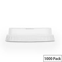 Compostable Flat Lids For 7-9oz Slim Cold Drink Cups Clear Pack of 1000