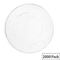 Compostable PLA 96mm Flat Lids For 96mm Cups Pack of 2000