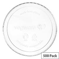 Compostable PLA Clear Lids to Fit 8-32oz Round Deli Containers Pack of 500
