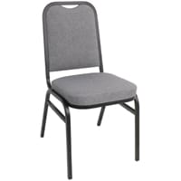 Bolero Square Back Banquet Chairs Black & Grey (Pack of 4)