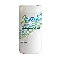 2Work Pack of 100 Whiteboard Cleaning Wipes