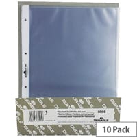 Durable Pockets for Table Top Presenter Pack of 10 A4 Landscape 80 Micron 8566