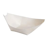 Fiesta Compostable Wooden Sushi Boats Small 80mm (Pack of 100)