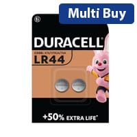 Duracell LR44 Alkaline Button Batteries (2-Pack) - Enhanced Power and Reliability for Small Devices
