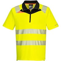 Portwest DX412 DX4 Hi-Vis Short Sleeve Polo Shirt Yellow & Black 4XL