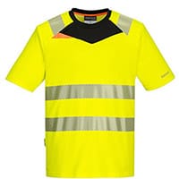 Portwest DX413 DX4 Hi-Vis Short Sleeve T-Shirt Yellow & Black 3XL