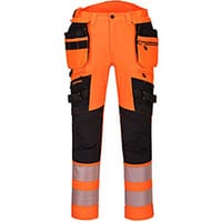 Portwest DX442 DX4 Hi-Vis Holster Trousers Orange & Black Size 36