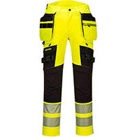 Portwest DX442 DX4 Hi-Vis Holster Trousers Yellow & Black Size 32