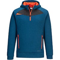 Portwest DX467 DX4 Quarter Zip Hoodie Metro Blue Size XXXL Regular Fit