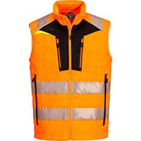 Portwest DX479 DX4 Hi-Vis Hybrid Baffle Bodywarmer Orange/Black Size XL Regular Fit