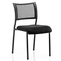 Brunswick Boardroom & Visitor Chair Black Fabric Black Frame