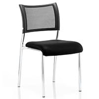 Brunswick Boardroom & Visitor Chair Black Fabric Chrome Frame