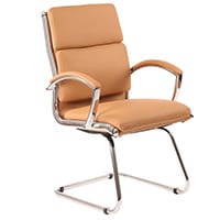 Classic Boardroom & Visitor Cantilever Chair Tan With Arms