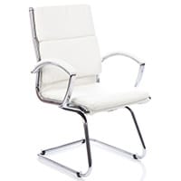 Classic Boardroom & Visitor Cantilever Chair White With Arms