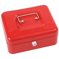 Phoenix 8 Inches Cash Box CB0101K with Key Lock Red