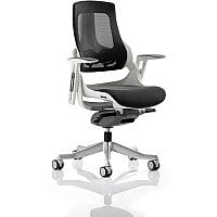 Zure Executive Office Chair Charcoal Mesh With Height Adjustable Pivot Arms