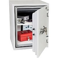 Phoenix Titan Fire & Security Safe with Key Lock White 36L FS1283K