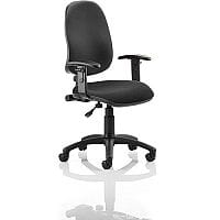 Eclipse I Task Operator Office Chair With Height Adjustable Arms Black - Weight Capacity: 125kg - Usage: 8 hours a day