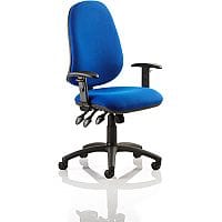 Eclipse XL III Lever Task Operator Office Chair Blue With Height Adjustable Arms