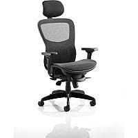 Stealth Shadow 24 Hour Posture Office Chair - Mesh Back - Mesh Seat -Adjustable Lumbar Support - Seat Slide - Adjustable Arms - Headrest - Weight Tolerance 170kg - Black