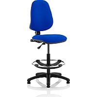 Eclipse I Lever Task Operator Office Chair Blue With Draughtsman Kit