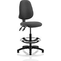 Eclipse II Lever Task Operator Office Chair Charcoal With Draughtsman Kit