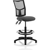 Eclipse II Lever Task Operator Office Chair Mesh Back With Charcoal Seat With Draughtsman Kit