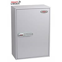 Phoenix Commercial Key Cabinet KC0604N 200 Hook with Net Code Electronic Lock. Light Grey