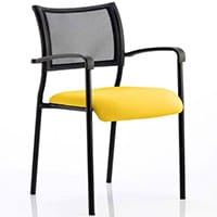 Brunswick Boardroom & Visitor Armchair with Black Frame & Sunset Yellow Seat
