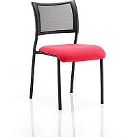 Brunswick Boardroom & Visitor Chair with Black Frame & Cherry Red Seat