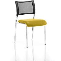 Brunswick Boardroom & Visitor Chair with Chrome Frame & Sunset Yellow Seat
