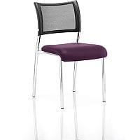 Brunswick Boardroom & Visitor Chair with Chrome Frame & Purple Seat