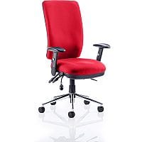 Chiro 24 Hour Task Operator Chair - High Back - Height Adjustable - Folding Arms - Bergamot Cherry - Adjustable Pump Up Lumbar - Weight Tolerance 150kg