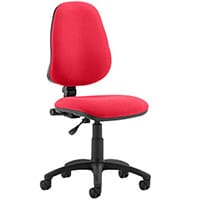Eclipse I Task Operator Office Chair With No Arms Cherry Red - Weight Capacity: 125kg - Usage: 8 hours a day