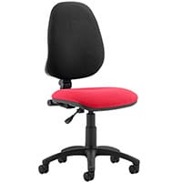 Eclipse I Lever Task Operator Office Chair Cherry Red Seat, Weight Capacity: 125kg, Usage: 8 hours a day, Height Adjustment