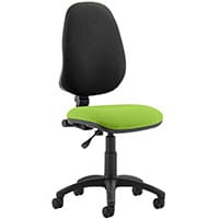 Eclipse I Lever Task Operator Office Chair Swizzle Green Seat, Weight Capacity: 125kg, Usage: 8 hours a day, Height Adjustment