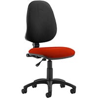 Eclipse I Lever Task Operator Office Chair Pimento Rustic Orange Seat, Weight Capacity: 125kg, Usage: 8 hours a day, Height Adjustment