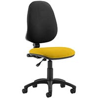 Eclipse I Lever Task Operator Office Chair Sunset Yellow Seat, Weight Capacity: 125kg, Usage: 8 hours a day, Height Adjustment
