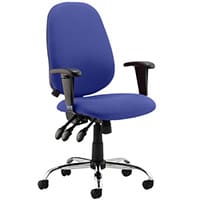 Lisbon High Back Task Operator Office Chair Serene Blue
