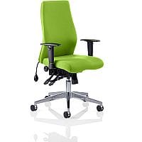 Onyx 24 Hour Posture Office Chair - High Back - Seat Slide - Adjustable Lumbar Support - Adjustable Arms - Swizzle Green - Weight Tolerance 135kg