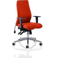 Onyx 24 Hour Posture Office Chair - High Back - Seat Slide - Adjustable Lumbar Support - Adjustable Arms - Pimento Rustic Orange - Weight Tolerance 135kg