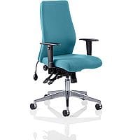 Onyx 24 Hour Posture Office Chair - High Back - Seat Slide - Adjustable Lumbar Support - Adjustable Arms - Kingfisher Green - Weight Tolerance 135kg
