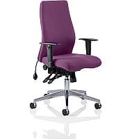 Onyx 24 Hour Posture Office Chair - High Back - Seat Slide - Adjustable Lumbar Support - Adjustable Arms - Purple - Weight Tolerance 135kg