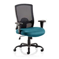 Portland HD - Heavy Duty - Mesh Back Task Operator Office Chair - Robust Frame, Large Seat & Back - Max Weight 32 Stone/205kg - Kingfisher Green