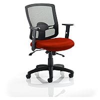 Portland II Mesh Back Task Operator Office Chair Pimento Rustic Orange