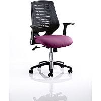 Relay Task Operator Office Chair Black Back Purple