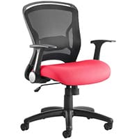 Zeus Task Operator Office Chair Fold Up Arms Cherry Red