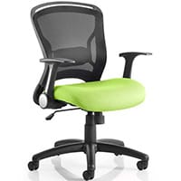 Zeus Task Operator Office Chair Fold Up Arms Swizzle Green